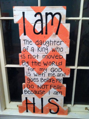 Wood Pallet Art -Chevron I am HIS