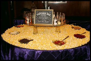 ... sweet and salty treat at the popcorn bar designed by Maegan and Alex