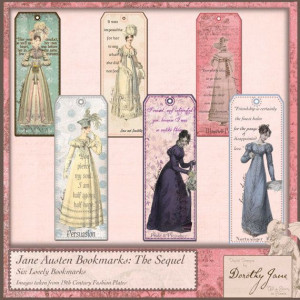 Jane Austen Bookmarks Six Novels Quotations by lacegrl130 on Etsy, $6 ...