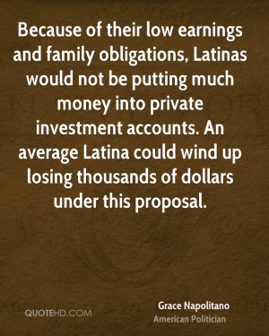 Because of their low earnings and family obligations, Latinas would ...