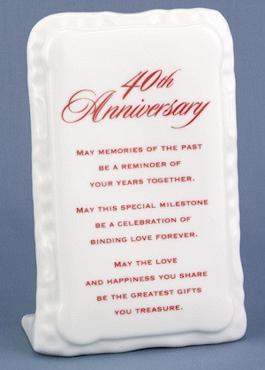 Anniversary Poem Plaque (Hortense B Hewitt 47104) | Buy at Wedding ...