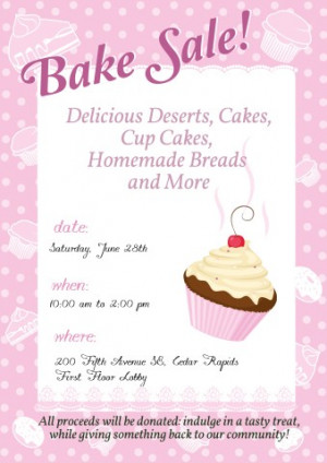 bake sale flyer template word doc