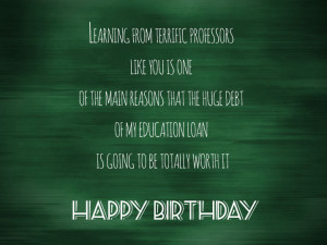 Happy birthday to the professor who inspired me to read beyond ...