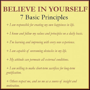 Believe In Yourself: 7 Basic Principles