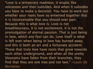 Falling in love is a temporary madness | louis de bernieres | Tumblr