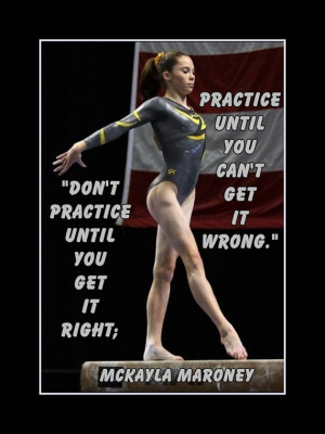 Gymnastics Poster McKayla Maroney Gymnast Photo Quote Wall Art Print ...