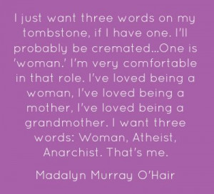 Atheist Madalyn Murray O'Hair. Click through to read about her famous ...