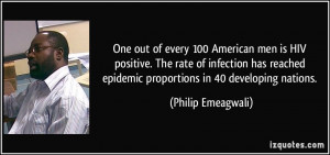 ... epidemic proportions in 40 developing nations. - Philip Emeagwali