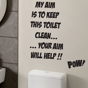 Toilet-Bathroom-Art-Funny-Wall-Quote-Stickers-Wall-Decals-Bathroom ...