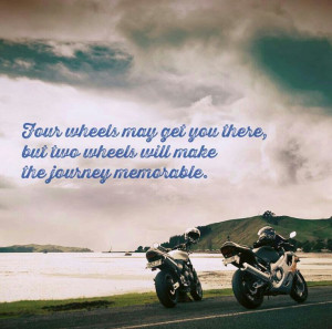 Motorcycle - sportbike - rider - quote - two wheel or four wheeks