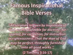 Famous Inspirational Bible Verses