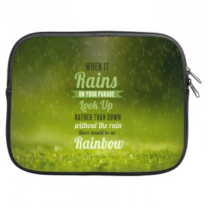 Rains Rainbow Quotes Zipper Pouch