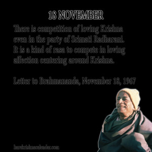 ... quotes of Srila Prabhupada, which he spock in the month of November