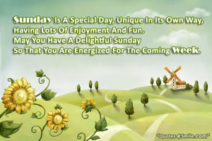 Sunday is A Special Day