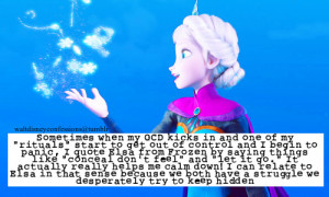 to get out of control and I begin to panic, I quote Elsa from Frozen ...