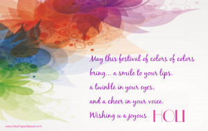 Lovely Quotes For Holi Wallpaper