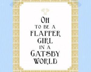 Flapper Girl in a Gatsby World Quot e Print Printable Champagne Flutes ...