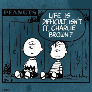 Linus and Charlie Brown Discuss Life.