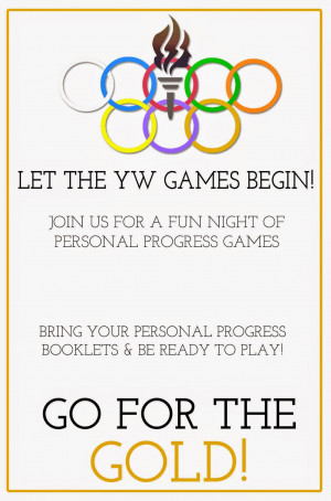Personal Progress} YW Personal Progress Olympics: Game Night