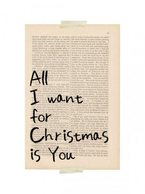 christmas decoration - All I Want for Christmas Is You - love quote ...
