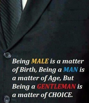 Male, Man, and Gentleman