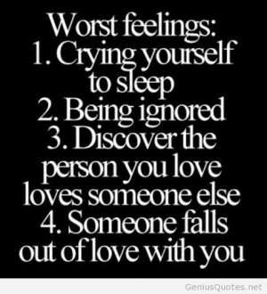 Worst feelings in the world