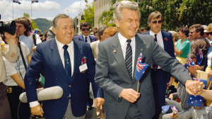 Bob Hawke and Alan Bond together during America's Cup celebrations in ...