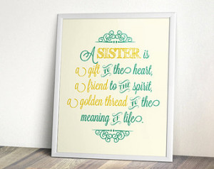 Sister Quote, 5x7, 8x10, INSTANT download, Nursery wall art, Printable ...