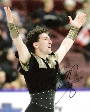 Elvis Stojko Olympic Figure Skater Signed 8x10 Color picture