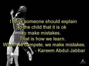 Basketball quotes and sayings kareem abdul jabbar mistakes