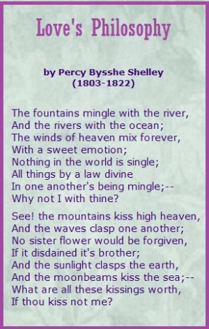 Love's Philosophy...Percy Bysshe Shelley