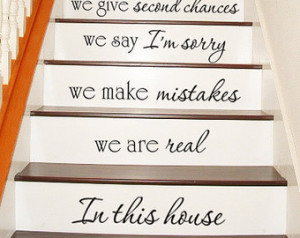 In this house - STAIR CASE Stairway - Art Wall Decals Wall Stickers ...