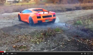 ... : Lamborghini Gallardo Goes Classic Gymkhana with Dirt Road Drifting
