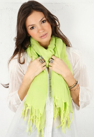 LOVE Love Quotes knotted fringe scarf.