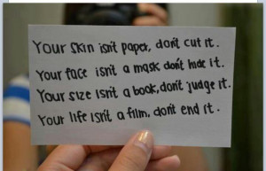 Your skin isn’t paper, don’t cut it.