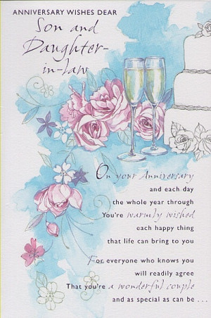 ... Son & Daughter-in-Law, Anniversary Wishes Dear Son And Daughter-in-Law