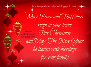 ... christmas, holidays, blessings quotes, Happy new year card free images