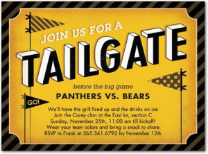 vintage-inspired tailgate party invitation with a catchy citrous ...