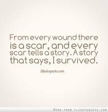 ... but this is how I look at things. My scars just show that I survived