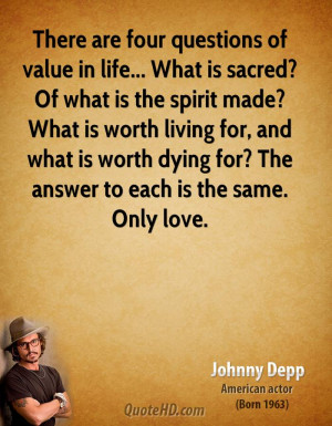 There are four questions of value in life... What is sacred? Of what ...