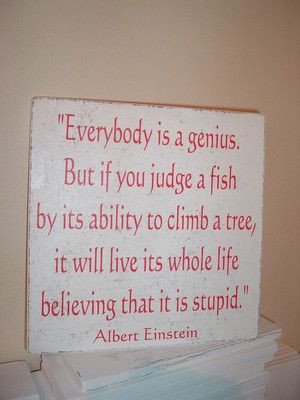 Shabby chic distressed einstein quote