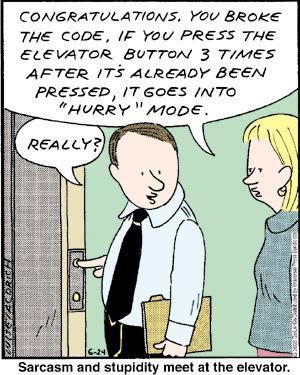 Congratulations . You Broke The Code, If You Press The Elevator Button ...