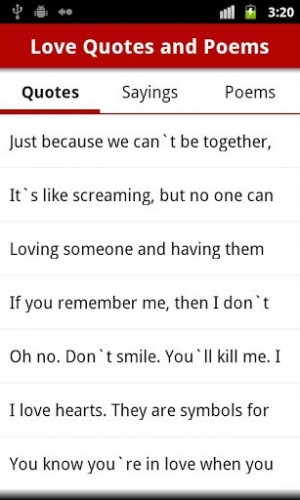View bigger - Love Quotes and Love Poems for Android screenshot