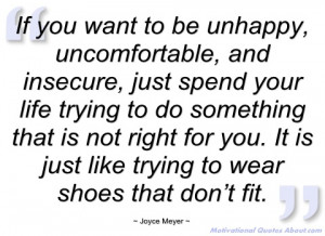 if you want to be unhappy joyce meyer