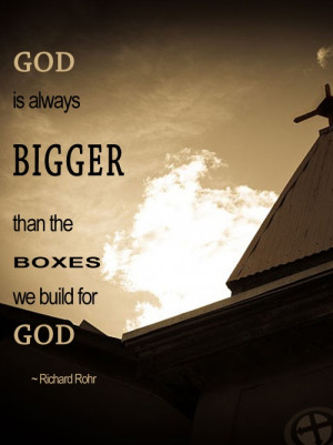 Richard Rohr (www.cac.org) puts it in perspective... In the same vein ...