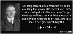 ... Private enterprise and individual rights will be lost just as much as