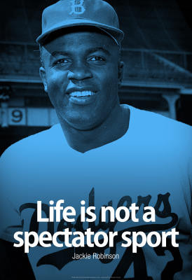 Jackie Robinson Life Quote iNspire Poster - 13x19
