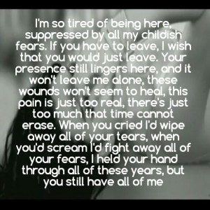 Evanescence | My Immortal ♥ I love the lyrics to this song I'm ...