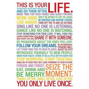 This Is Your Life Motivational Quote Poster – 13×19 custom fit with ...
