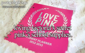 Loving Victoria's Secret school supplies